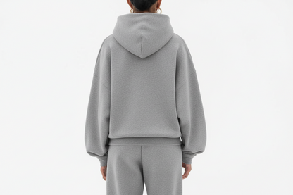 Women’s Oversized Heavyweight Hoodie – Drop Shoulder Fleece - GRAY