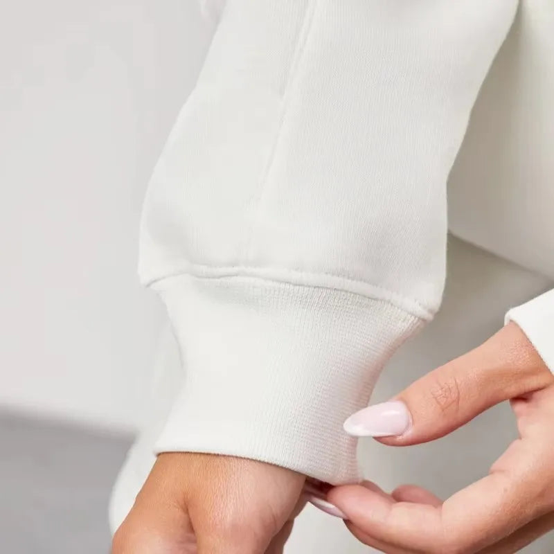 Women’s Quarter Zip Sweatshirt – Oversized Fleece Pullover - LIGHT GRAY